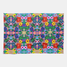 Ljusstark Abstrakt Flower Art Kökshandduk