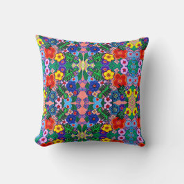 Ljusstark Abstrakt Flower Art Kudde