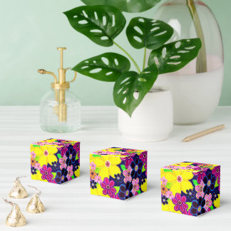 Ljusstark Abstrakt Flower Art Presentaskar