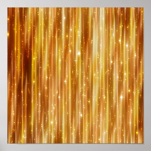 Ljusstark abstrakt, gyllene bakgrund med glitter poster