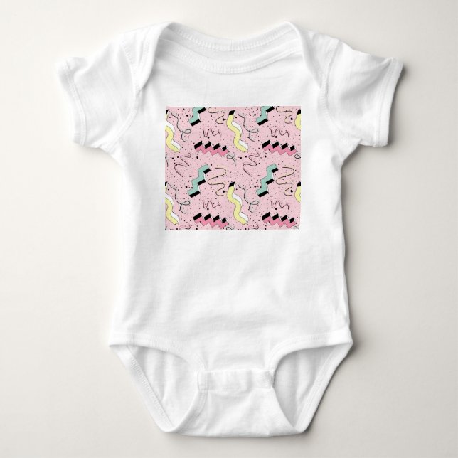 Ljusstark abstrakt, sömlös mönster. t shirt (Framsida)