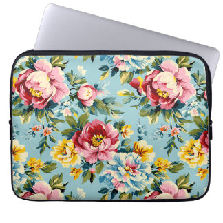 Ljusstark Blommigt Laptop Fodral
