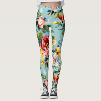 Ljusstark Blommigt Leggings