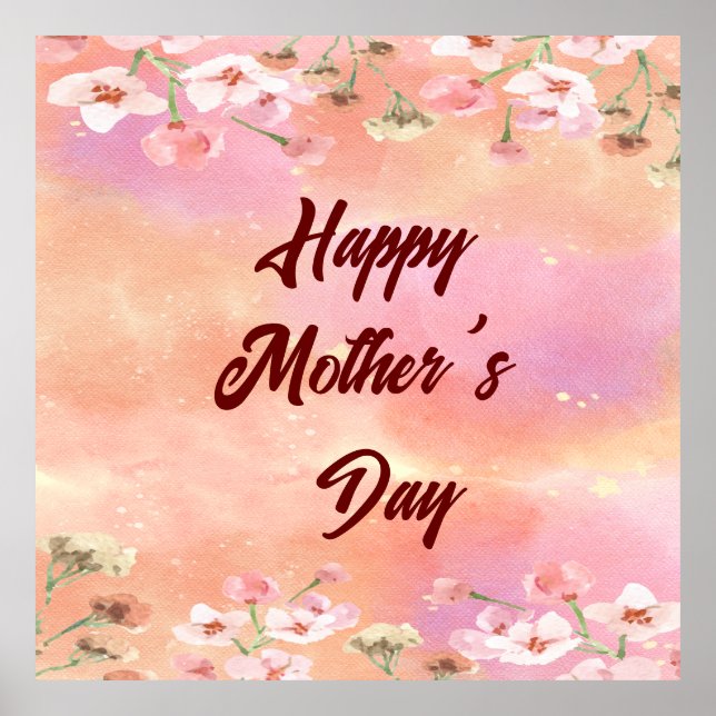 Ljusstark Blommigt | Mors dag 2024 Poster (Framsidan)