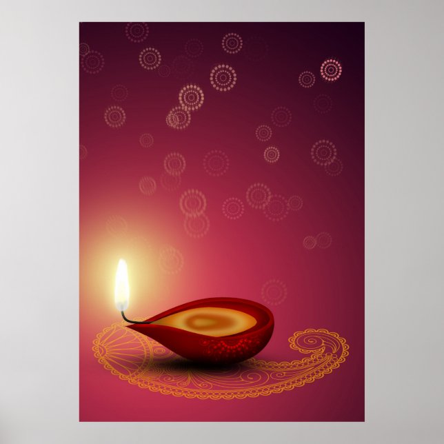 Ljusstark diwali - Poster Skriv ut (Framsidan)
