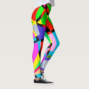 Ljusstark, färglös, abstrakt design leggings
