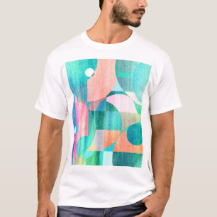 Ljusstark, färgstark geometrisk Abstrakt T Shirt