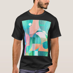 Ljusstark, färgstark geometrisk Abstrakt T Shirt