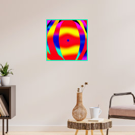 Ljusstark, färgstark och djärv design poster