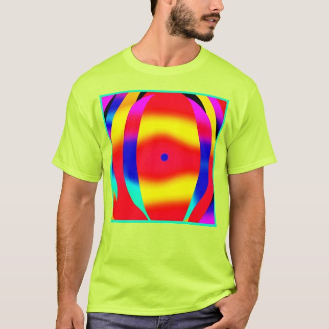 Ljusstark, färgstark och djärv design t shirt (Framsida)