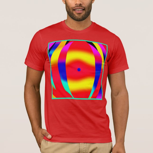 Ljusstark, färgstark och djärv design t shirt (Framsida)