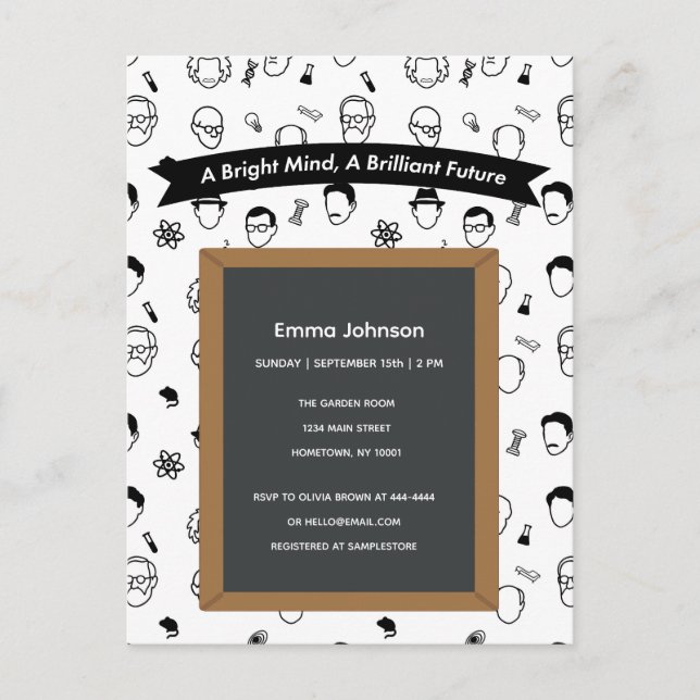 Ljusstark, lysande framtida redigerbar inbjudan (Framsida)