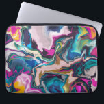 Ljusstark och färgstark Abstrakt Laptop Fodral<br><div class="desc">digital målning efter becky nimoy 2019; anpassa med egen text eller bild</div>