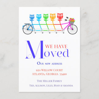 Ljusstark och färgstark flytta för familjen inbjudningar