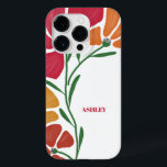 Ljusstark och färgstark Rosa, Orange och Guld<br><div class="desc">En skarp och djärv blommigt fodral för din mobila. Anpassa den med ditt namn eller meddelande.</div>