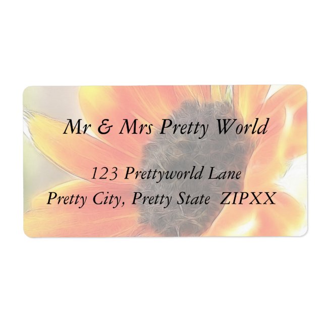 Ljusstark och fet solros fraktsedel (Framsidan)