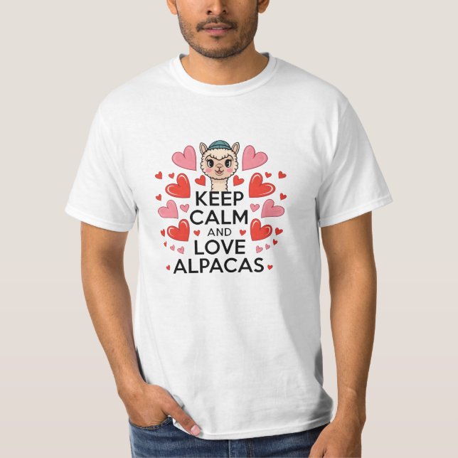 Ljusstark och positiv Alpaca-grafik T Shirt (Framsida)