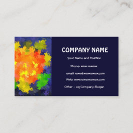Ljusstark Orange, Grönt, Affärskort av marint blåt Visitkort