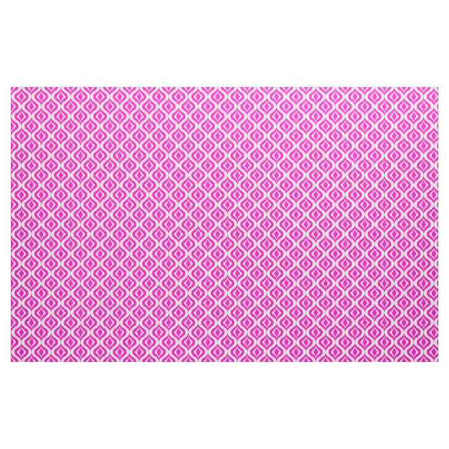Ljusstark Shock rosa Retro-Chic Ikat droppar Mönst Tyg (Fat Quarter)