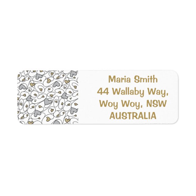 Ljusstarka hjärtan returadress etikett (Framsidan)