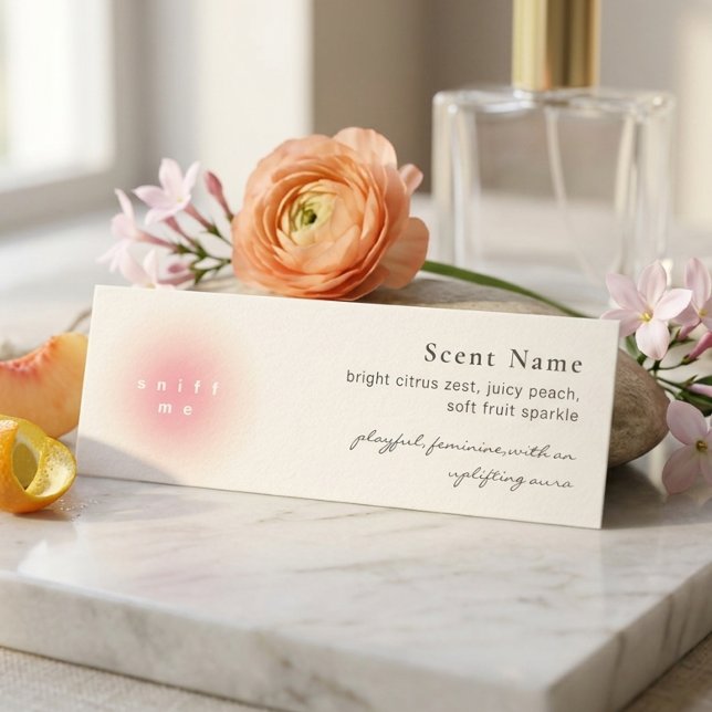 Ljusstickprov Doft Mini Testkort Visitkort (Candle Scent Sample Fragrance Mini Tester Card)