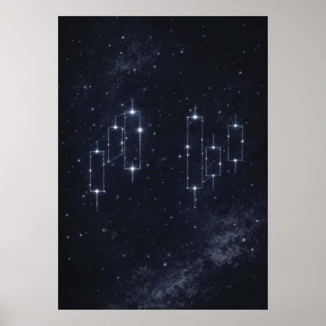 Ljussticks Konstellationer, Dagshandel, Forex Poster (Framsidan)