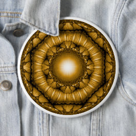 Ljusstrålande geometrisk ornament knapp