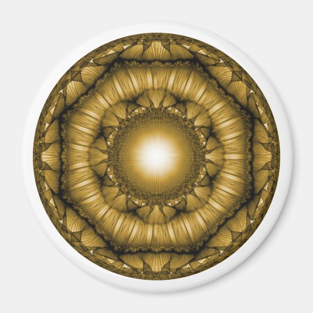 Ljusstrålande geometrisk ornament magnet (Framsidan)