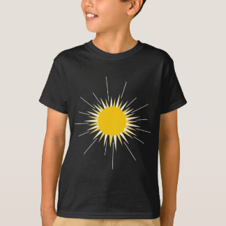 Ljusstrålande gult i sol t shirt
