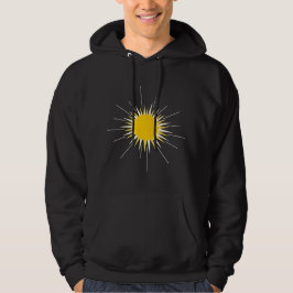 Ljusstrålande gult sol hoodie