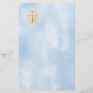 Ljusstrålar från Religiösan Kor (W/moln) Brevpapper
