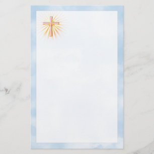 Ljusstrålar från Religiösan Kor (W/moln) Brevpapper