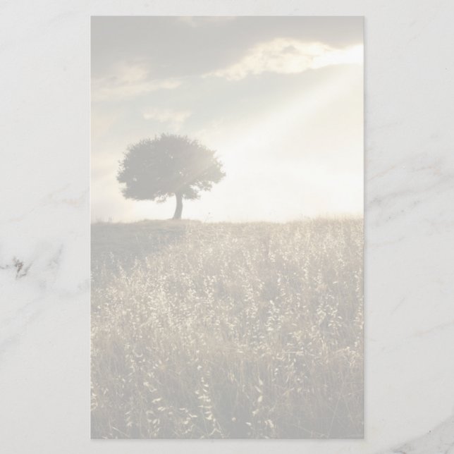 Ljusstrålar genom det dramatiska himlar brevpapper (Framsida)