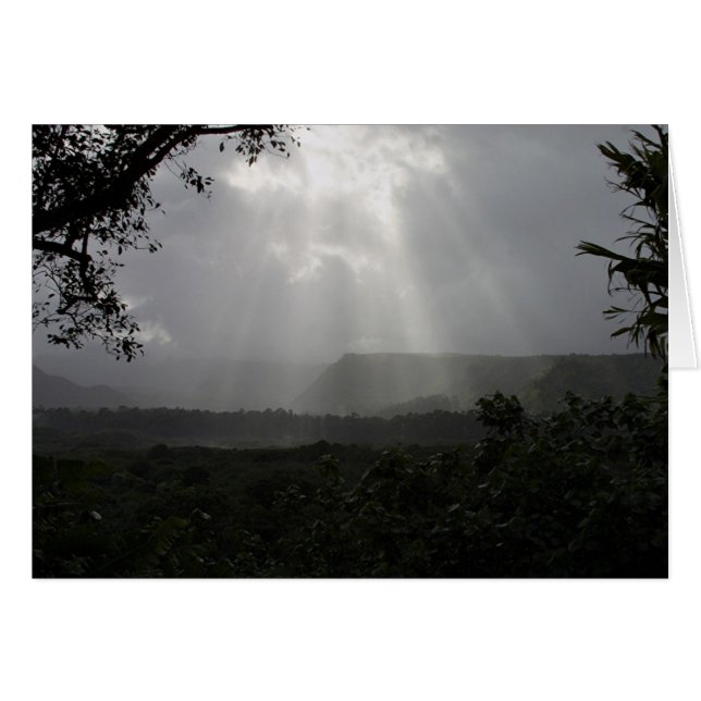 Ljusstrålar Hälsningskort (Framsidan Horizontal)