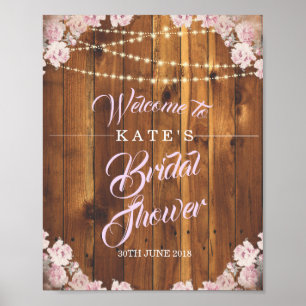 Ljussträng för Blommigt, Möhippa, tecken Poster