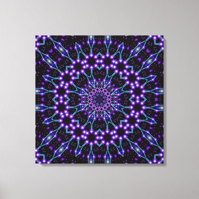 Ljusstrukturer Mandala Canvastryck (Framsida)