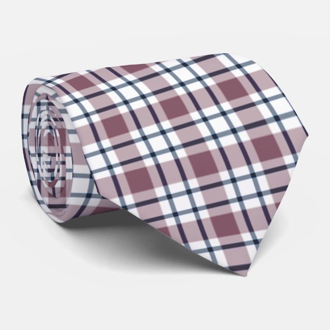 Ljusstyrd retro-mönster brun grått vit slips (Rullad)