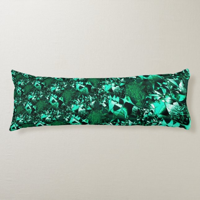 Ljusstyrka, lättaliknande grönt-toner kroppskudde (Framsidan)