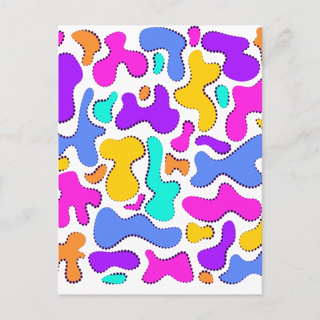 Ljussyrade flytande former vykort (Framsida)