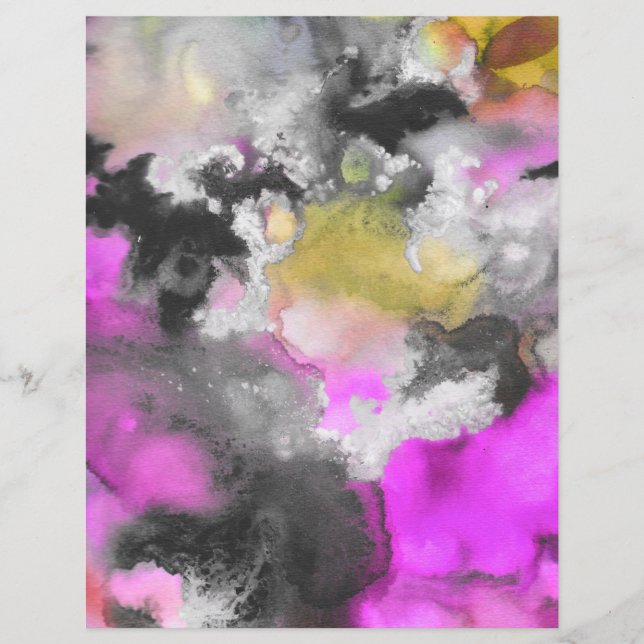 Ljust akvarell 2-sidigt skrapbokspapper (Framsida)