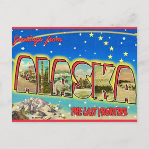 Ljust Alaska Vintage vykort 