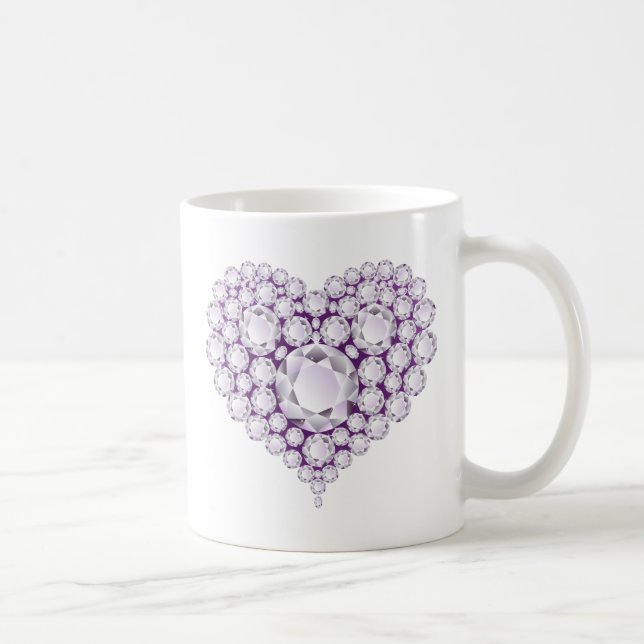Ljust Ametyst Heart Gems Kaffemugg (Höger)