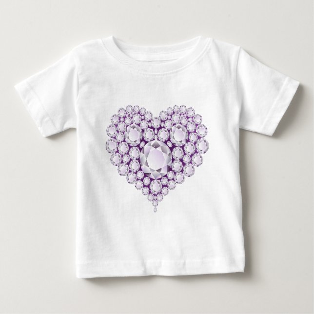 Ljust Ametyst Heart Gems Tee (Framsida)