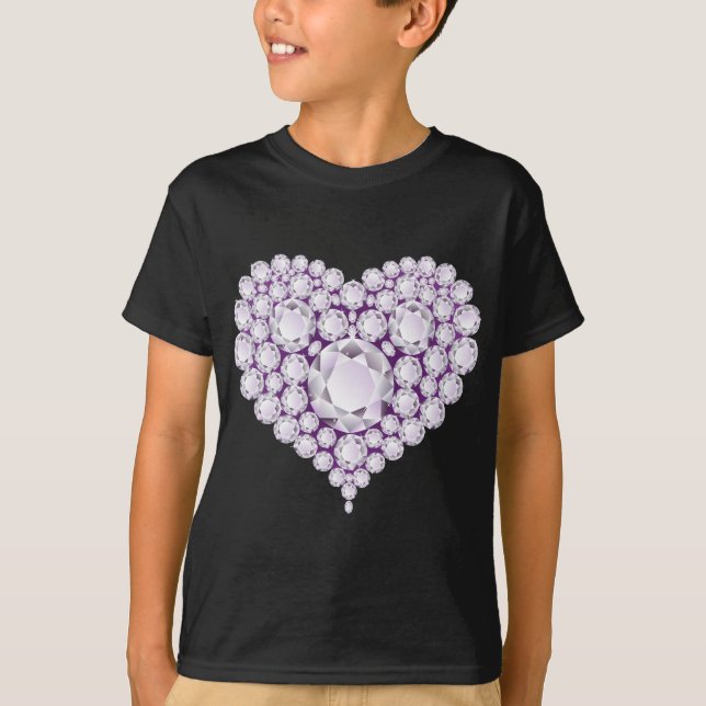 Ljust Ametyst Heart Gems Tröja (Framsida)