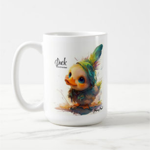 Ljust Anka om och ta reda på kaffe Mugg