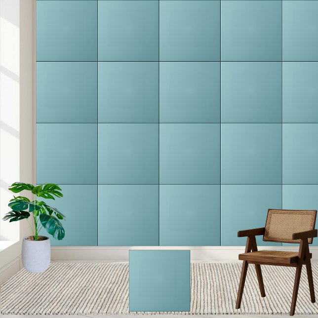 Ljust Aqua Blue Solid Färg Ceramic Tile Kakelplatta (Light Aqua Blue Solid Color Ceramic Tile)