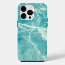 Ljust Aqua Gult och Vitt Telefonfodral för iPhone