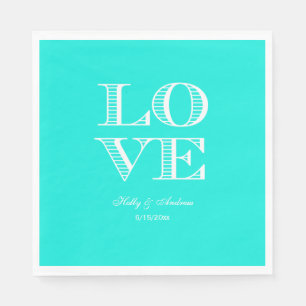 Ljust Aqua, Vita LOVE Servetter