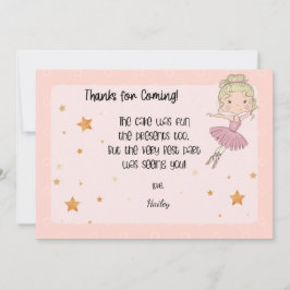 Ljust ballerinatackkort för tack kort