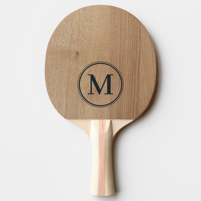 Ljust Björkträ Monogram Pingisracket (Baksidan)
